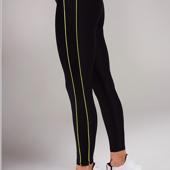 Terez Pants - Brand New Terez Yellow Piping Tall Band Leggings